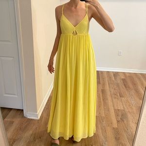 H&M Boho Maxi Summer Dress Yellow Size 6